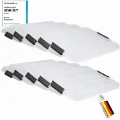 Novaliv 10x vervangingsdeksels 27 liter met clipsluiting 46,5x36,5 cm transparant
