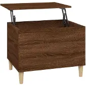 vidaXL Salontafel 60x44,5x45 cm bewerkt hout bruin eikenkleur