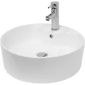 LuxeBath Wastafel 455x185 mm van keramiek incl. afvoerset met overloop