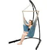 AMANKA Hangkrukframe HMG-153 met hangkruk HMG-40, blauw met strepen