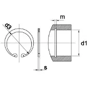 Kobout Borgring Din472 15X1Mm V Boring - 100 stuks