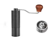 INF CNC Stalen Kern Hand Koffiemolen - Houten Handvat Zwart Black