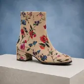 Lureaux Blanc Velour Flora lady Boot - - Nette Kleurrijke Schoenen Met - Of Zonder - Print - Heren