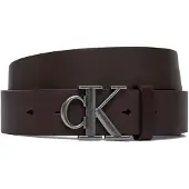 Calvin Klein Riem 'Smooth Monogram Buckle' donkerbruin