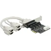 DeLOCK PCI Express Card to 4 x Serial RS-232 with voltage supply 5 V / 12 V