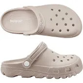 Holster Sundrifter vegan clogs podologisch voetbed waterproof zandkleurig