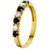 The Jewelry Collection ring saffier en zirkonia 14K geelgoud 4015593