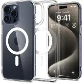 Spigen Ultra Hybrid Backcover MagSafe voor de Apple iPhone 15 Pro Max - White
