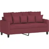 vidaXL Tweezitsbank 140 cm stof wijnrood