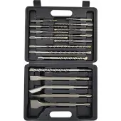 AWTOOLS Set van beitels en boren, SDS+ systeem, 17-delig.