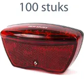 IKZI Light Achterlicht met 5 LED's - Batterij - Diameter 80 mm - Verpakking (100 stuks)