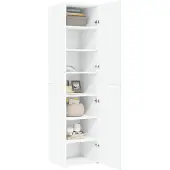 vidaXL Hoge kast 45x42,5x185 cm bewerkt hout wit