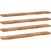 vidaXL Wandschappen 4 st zwevend olieafwerking 160x20x4 cm acaciahout