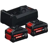 Bosch Professional 1600A0373P 2x EXBA18V-55 + GAL12V/18V-80 Accu en acculader voor gereedschap 18 V 4 Ah Li-ion