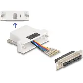 DeLOCK D-Sub 25 pin female to RJ12 female Assembly Kit white