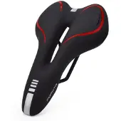 INF Fietszadel van siliconen Black+Red