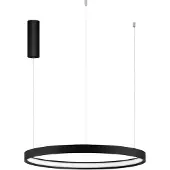 Lyora Ronde hanglamp Perrine zwart Ø 60cm