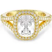 Swarovski 'Una Angelic Cushion' Dames Gouden Geplateerde Metalen Ring - Goud 5762630