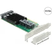 DeLOCK PCI Express x16 Card to 8 x internal SFF-8643 NVMe - Low Profile Form Factor