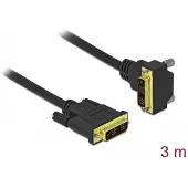 DeLOCK DVI Cable 18+1 male to 18+1 male angled 3 m