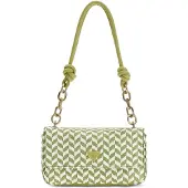 GUESS schoudertas Tessi Flap Shoulder Bag Olive Multi olijfgroen
