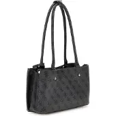 GUESS schoudertas Meridian II Shoulder Satchel Bag Coal Logo donkergrijs