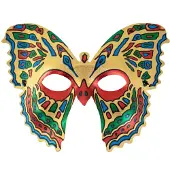 Partyxplosion Oogmasker paradijsvlinder (multi)