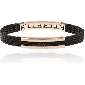 Breil Armband rose-goud / zwart
