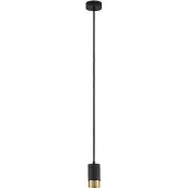 Lyora Hanglamp Pongo S enkel 10,8cm zwart met goud