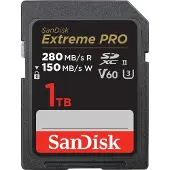 SanDisk 1TB SDXC Extreme Pro UHS-II U3 V60 280MB/s geheugenkaart