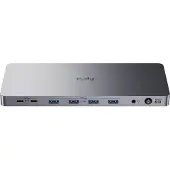 Cudy CS700 laptop dock & poortreplicator Docking USB 3.2 Gen 2 (3.1 Gen 2) Type-C Grijs, Zilver