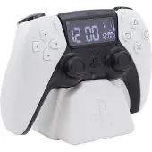 Paladone PlayStation PS5 Controller Alarmklok – Officieel Gelicentieerde Sony Merchandise Digitale Witte Klok Met Datum, Cadeau‑accessoire voor Gamer, Slaapkamerdecoratie –