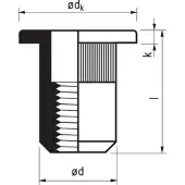 Masterfix Blindklinkmoer M10x16mm Aluminium - 250 stuks