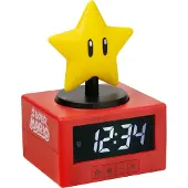 Paladone Super Mario Super Star wekker met nachtlamp – digitale alarmklok 15 cm –