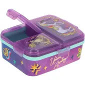 Stor Unicorn Academy Kinderlunchbox – Broodtrommel met 4 vakken voor kinderen vanaf 4 jaar - Vaatwasserbestendig & BPA-vrij - Paars