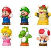 Mattel Set Van 6 Figuurtjes Super Mario Willekeurig Model - Figuren En Replica's
