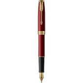Parker Sonnet vulpen | Rode lak met goud detail | Fijne penpunt | Geschenkdoos