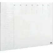 Nobo Draagbaar, Droog Uitwisbaar Mini A4 Whiteboard Weekplanner voor op Bureau/aan de Muur - 210 x 297mm - Inclusief Marker En Montage Pads - Transparant Acryl