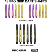 Target darts Darts Luke Littler Brass Dartset met Vaste Stalen Punten, 22G, 100-delig Compleet Set met Pro Grip Shafts, Pro Ultra Flights, O-Ringen en Flight Protectors, Zwart 26mm