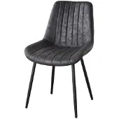 Lizzely Garden & Living SET DEAL: 4 stuks Eetkamerstoel Susta zwart microvezel eetstoel zetel