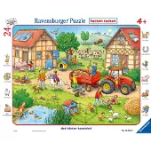 Ravensburger Framepuzzel - Een dag in de haven, 24 stukken
