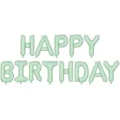 Party Deco Folieballon Happy Birthday groen