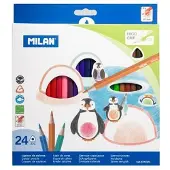 Milan Driehoekige Kleurpotloden Set - 24 Levendige Kleuren