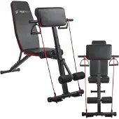 Fit4Med | Trainingsbank - Zwart - 130 x 30 cm - Opklapbaar - Verstelbaar - Voor krachttraining