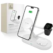 Tech-Protect Trio MagSafe 3 In 1 Draadloze Oplader Wit