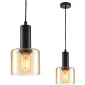 ITALUX SANTIA PND-65342-1-BK+AMB hanglamp