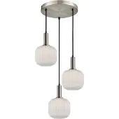 ITALUX Penzi, hanglamp met 3 lampen, zilver/wit