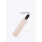 WITTCHEN - Dames Automatische Platte Paraplu - Beige - Polyester - Met Logo