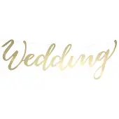 Image Gouden letterslinger Wedding