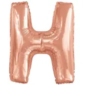 Amscan Folieballon Letter H 97 X 89 Cm Roségoud